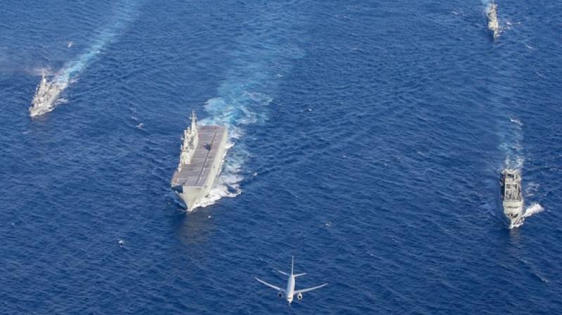The US Navy is being represented by USS McCampbell, a Los Angeles-Class Attack Submarine, and a 'P8A' Long Range Maritime Patrol Aircraft. (Photo: ANI Representational) The US Navy is being represented by USS McCampbell, a Los Angeles-Class Attack Submarine, and a 'P8A' Long Range Maritime Patrol Aircraft. (Photo: ANI Representational)