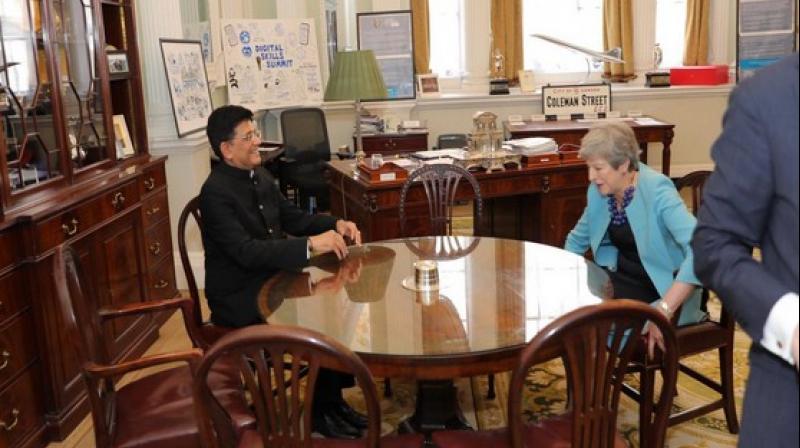 Goyal is on a three-day visit to the UK to attend the India Day conclave. (Photo: ANI) Goyal is on a three-day visit to the UK to attend the India Day conclave. (Photo: ANI)