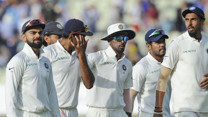 India, who had lost the opening Test of the series by 31 runs, were outplayed as England claimed an innings and 159-run win, dismantling India for 107 and 130 runs in the first and second innings respectively in the second Test. (Photo: AP) India, who had lost the opening Test of the series by 31 runs, were outplayed as England claimed an innings and 159-run win, dismantling India for 107 and 130 runs in the first and second innings respectively in the second Test. (Photo: AP)