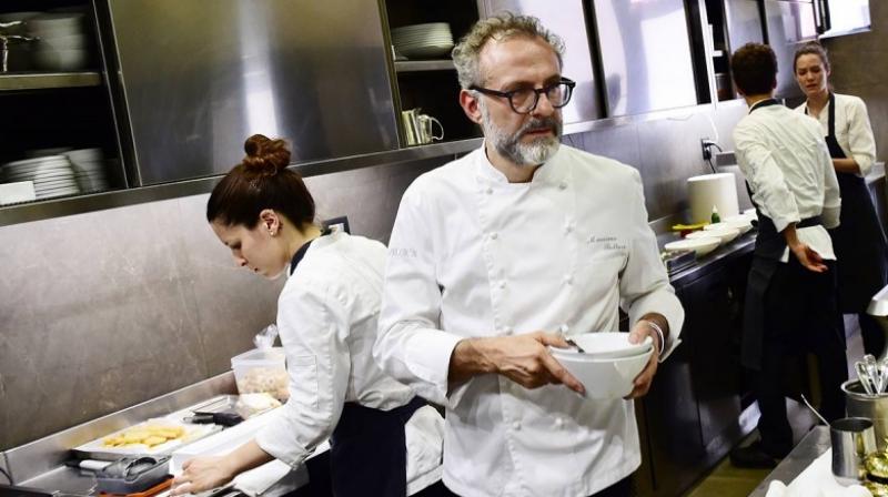 Bottura started the project in 2015 to reuse leftovers from the eateries of Milan’s international Expo (Photo: AFP) Bottura started the project in 2015 to reuse leftovers from the eateries of Milan’s international Expo (Photo: AFP)
