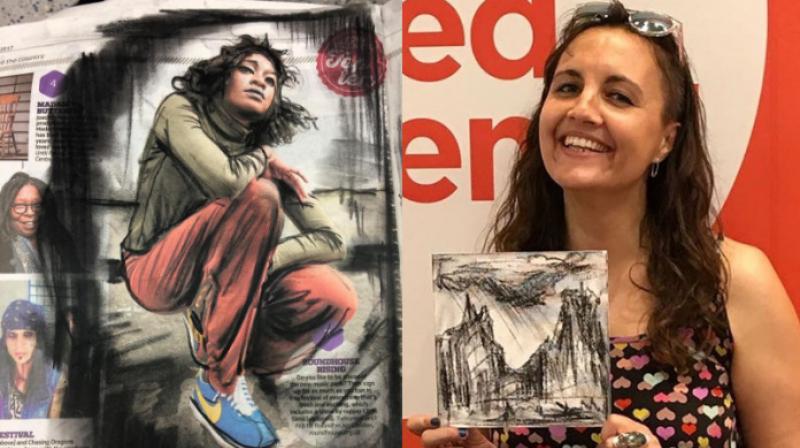The 40-year-old artist has been suffering from the disorder for the past 20 years and started drawing to take her mind off the skin picking. (Photo: Instagram/liz_atkin) The 40-year-old artist has been suffering from the disorder for the past 20 years and started drawing to take her mind off the skin picking. (Photo: Instagram/liz_atkin)