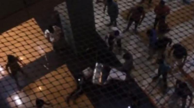 The incident happened in Ansal Mall at Greater Noida. (Photo: Screengrab) The incident happened in Ansal Mall at Greater Noida. (Photo: Screengrab)