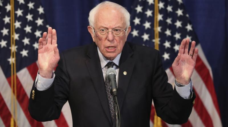 Democratic presidential candidate, Sen. Bernie Sanders,  speaks to reporters on wednesday, March 11, 2020 (AP)