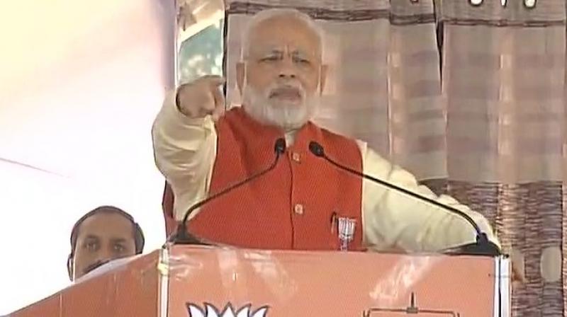 Prime Minister Narendra Modi speaking at a rally in Punjab. (Photo: ANI Twitter) Prime Minister Narendra Modi speaking at a rally in Punjab. (Photo: ANI Twitter)