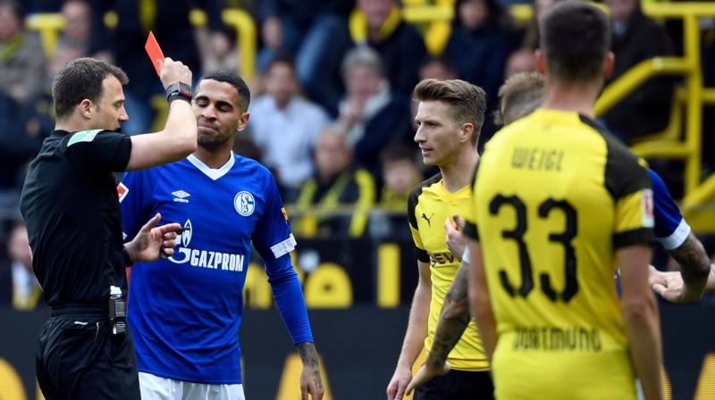 Wolf’s ban means his season is over as Dortmund have three matches to play while Reus will only be available for their final match at Borussia Moenchengladbach. (Photo: AP) Wolf’s ban means his season is over as Dortmund have three matches to play while Reus will only be available for their final match at Borussia Moenchengladbach. (Photo: AP)