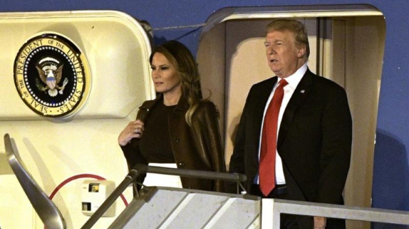 US President Donald Trump and US First Lady Melania Trump step off Air Force One upon their arrival in Argentina. (Photo: AFP) US President Donald Trump and US First Lady Melania Trump step off Air Force One upon their arrival in Argentina. (Photo: AFP)