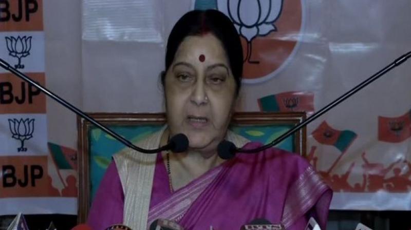 'This is a fight between three captains. One is a cricket captain (Pakistan Prime Minister Imran Khan), one is a military captain (Captain Amarinder Singh) and another one is a Congress captain (Rahul Gandhi). I don't want to comment more on this,' she said. (Photo: ANI) 'This is a fight between three captains. One is a cricket captain (Pakistan Prime Minister Imran Khan), one is a military captain (Captain Amarinder Singh) and another one is a Congress captain (Rahul Gandhi). I don't want to comment more on this,' she said. (Photo: ANI)