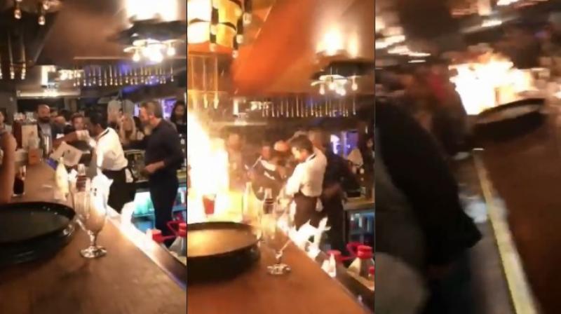 A Czech tourist was badly burned as her dress caught fire (Photo: YouTube) A Czech tourist was badly burned as her dress caught fire (Photo: YouTube)