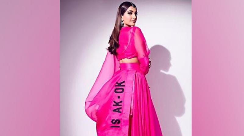 Sonam Kapoor Ahuja sparked some controversy today for her popular, out of the box Anamika Khanna outfit. (Photo: ANI) Sonam Kapoor Ahuja sparked some controversy today for her popular, out of the box Anamika Khanna outfit. (Photo: ANI)