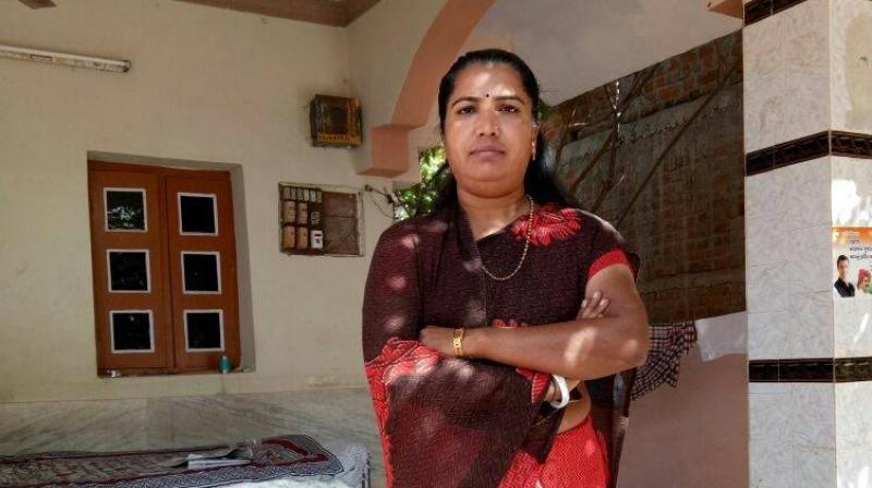 Congress lawmaker Geniben Thakor clarified that she was just trying to pacify the women as they were anguished over the rape of the 14-month old girl from Thakor community. (Facebook screengrab/ @geniben.thakor) Congress lawmaker Geniben Thakor clarified that she was just trying to pacify the women as they were anguished over the rape of the 14-month old girl from Thakor community. (Facebook screengrab/ @geniben.thakor)