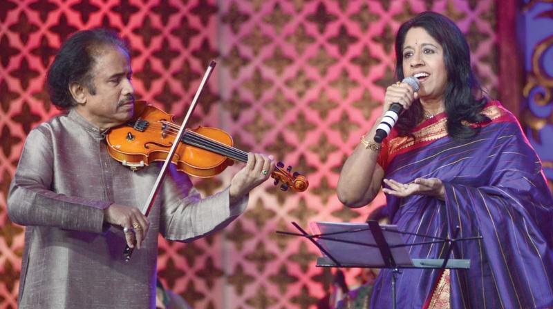 Dr L Subramaniam and Kavita Krishnamurti perform at a previous edition of the Festival Dr L Subramaniam and Kavita Krishnamurti perform at a previous edition of the Festival