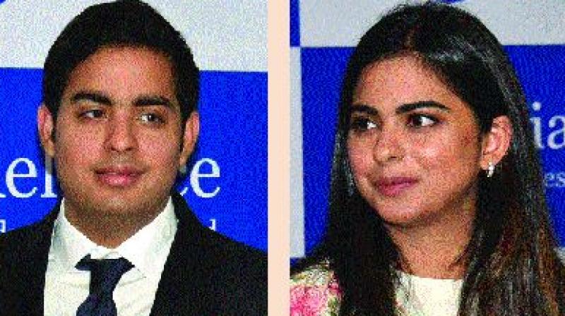 Akash Ambani and Isha Ambani Akash Ambani and Isha Ambani