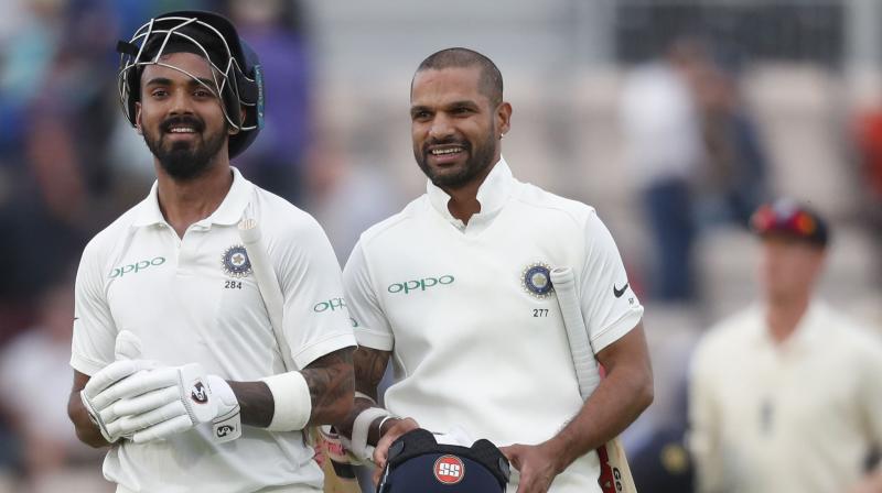 Indias Kl Rahul And Shikhar Dhawan Are All Smiles As They Walk Back To The Dressing Indias Kl Rahul And Shikhar Dhawan Are All Smiles As They Walk Back To The Dressing