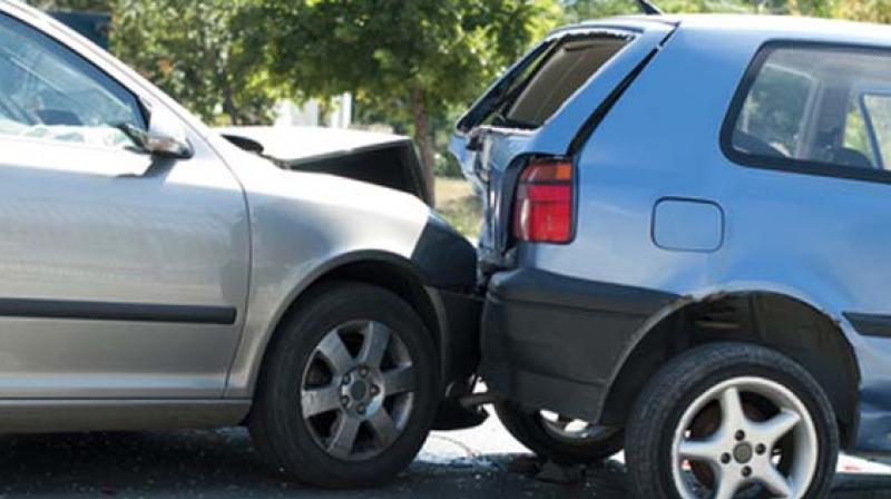 The police said that a Bengaluru-bound car lost control while the driver was trying to overtake a mini truck and hit the two cars that were ahead of it. This led to other cars crashing into one another. The police said that a Bengaluru-bound car lost control while the driver was trying to overtake a mini truck and hit the two cars that were ahead of it. This led to other cars crashing into one another.