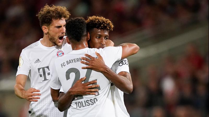 Goals from Robert Lewandowski, Kingsley Coman and Leon Goretzka were enough to go past Cottbus. (Photo: AFP) Goals from Robert Lewandowski, Kingsley Coman and Leon Goretzka were enough to go past Cottbus. (Photo: AFP)
