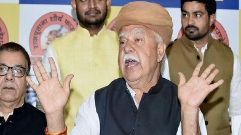 Shree Rajput Karni Sena chief Lokendra Singh Kalvi said the letter is being circulated on social media and is misleading the public. The letter is not authentic. (Photo: File | PTI) Shree Rajput Karni Sena chief Lokendra Singh Kalvi said the letter is being circulated on social media and is misleading the public. The letter is not authentic. (Photo: File | PTI)