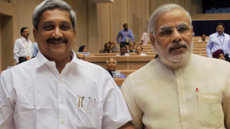 Goa Chief Minister Manohar Parrikar with Prime Minister Narendra Modi (Photo: PTI) Goa Chief Minister Manohar Parrikar with Prime Minister Narendra Modi (Photo: PTI)