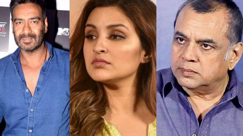 Ajay Devgn, Parineeti Chopra, Paresh Rawal. Ajay Devgn, Parineeti Chopra, Paresh Rawal.