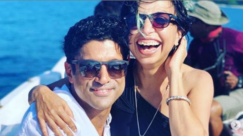 Director Shonali Bose with Farhan Akhtar on the sets of their film 'The Sky Is Pink'. (Image Courtesy: Instagram/ @shonalibose_) Director Shonali Bose with Farhan Akhtar on the sets of their film 'The Sky Is Pink'. (Image Courtesy: Instagram/ @shonalibose_)