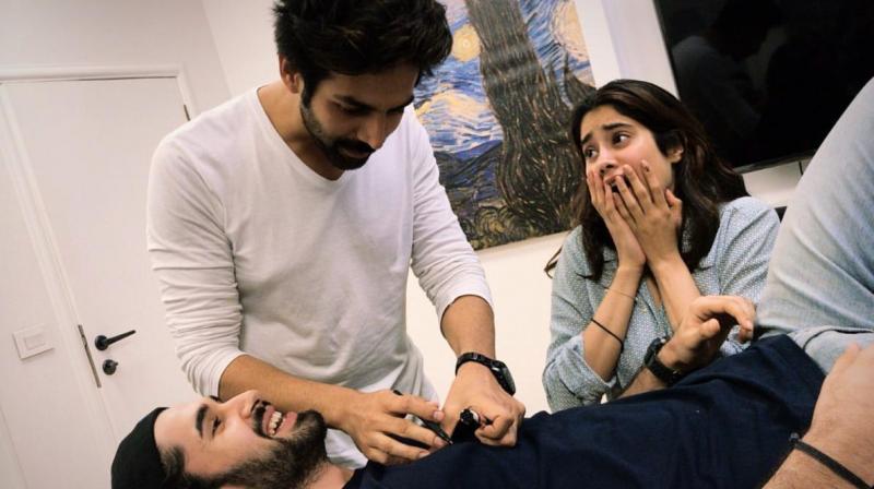 Dostana 2 will feature Kartik along with Dhadak fame Janhvi Kapoor and newbie Lakshya in the pivotal roles. Dostana 2 will feature Kartik along with Dhadak fame Janhvi Kapoor and newbie Lakshya in the pivotal roles.