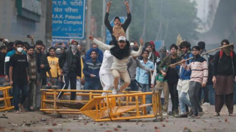 Delhi police crime branch released its own video of a young man entering the library with stones in a purported bid to justify its crackdown by insinuating a possible intent of violence. (Photo: File)