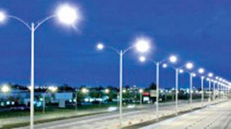 Many street lights are un-operational in Kundanbagh where clusters of IAS, IPS officers reside. A similar condition prevails in MLA colony in Banjara Hills. Many street lights are un-operational in Kundanbagh where clusters of IAS, IPS officers reside. A similar condition prevails in MLA colony in Banjara Hills.