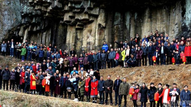 It took the Rens around 30 minutes to position themselves correctly for the photo. (Photo: Facebook/ Peoples Daily China) It took the Rens around 30 minutes to position themselves correctly for the photo. (Photo: Facebook/ Peoples Daily China)