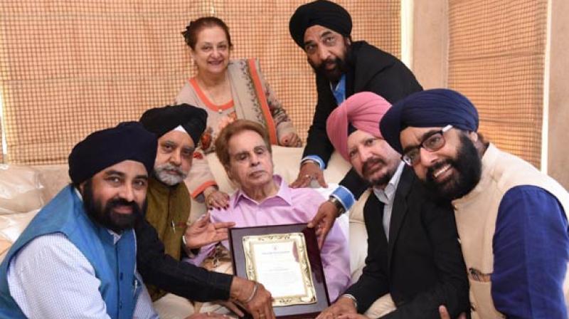 Dilip Kumar with his wife Saira Banu and the members of Punjab Association. Dilip Kumar with his wife Saira Banu and the members of Punjab Association.