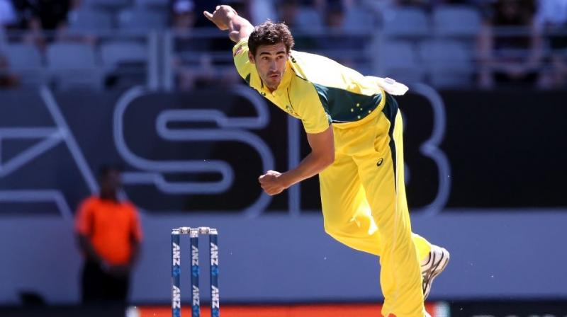 Fast bowler Mitchell Starc will miss Australia's limited-overs tour of India with a torn left pectoral muscle. (Photo: AFP) Fast bowler Mitchell Starc will miss Australia's limited-overs tour of India with a torn left pectoral muscle. (Photo: AFP)