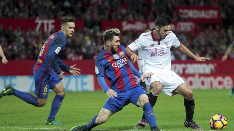 Sevilla qualified for the match as last season's Copa del Rey runners-up, after Barcelona won the league and cup double. (Photo: AP) Sevilla qualified for the match as last season's Copa del Rey runners-up, after Barcelona won the league and cup double. (Photo: AP)
