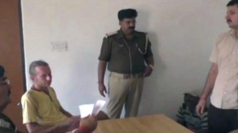 Holger Eric is a resident of Berlin, who had come to visit Agori Fort when the incident took place. (Photo: ANI | Twitter) Holger Eric is a resident of Berlin, who had come to visit Agori Fort when the incident took place. (Photo: ANI | Twitter)