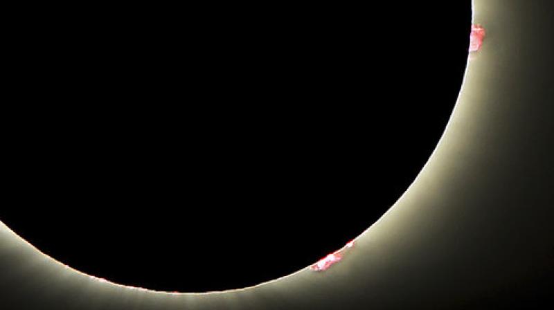 This photo shows solar flares as the sun emerges from a total eclipse by the moon, Monday, Aug. 21, 2017, in Dayton, Tenn. (Photo: AP) This photo shows solar flares as the sun emerges from a total eclipse by the moon, Monday, Aug. 21, 2017, in Dayton, Tenn. (Photo: AP)