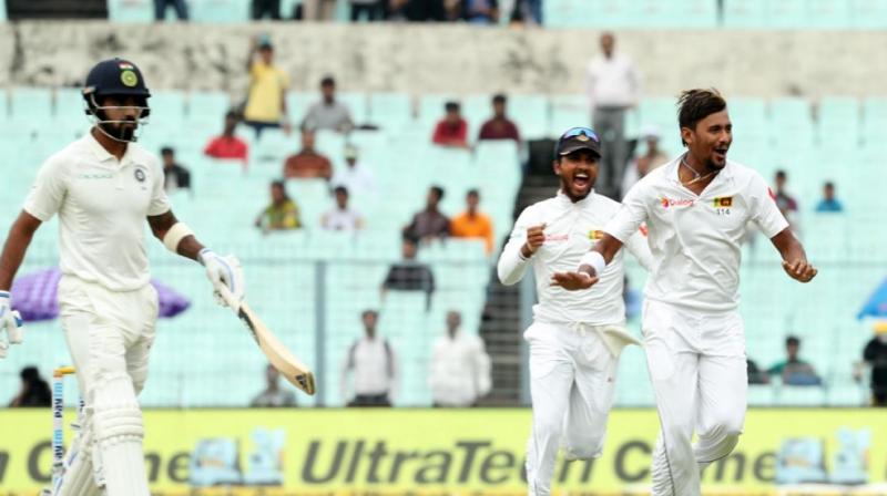 Suranga Lakmal got the crucial breakthrough.(Photo:BCCI) Suranga Lakmal got the crucial breakthrough.(Photo:BCCI)