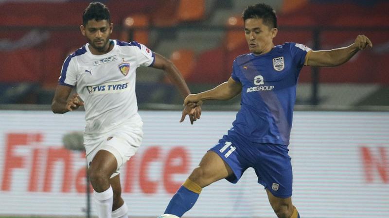 Sunil Chhetri cited the example of the European countries, where the apex league spans an entire season. (Photo: ISL Media) Sunil Chhetri cited the example of the European countries, where the apex league spans an entire season. (Photo: ISL Media)