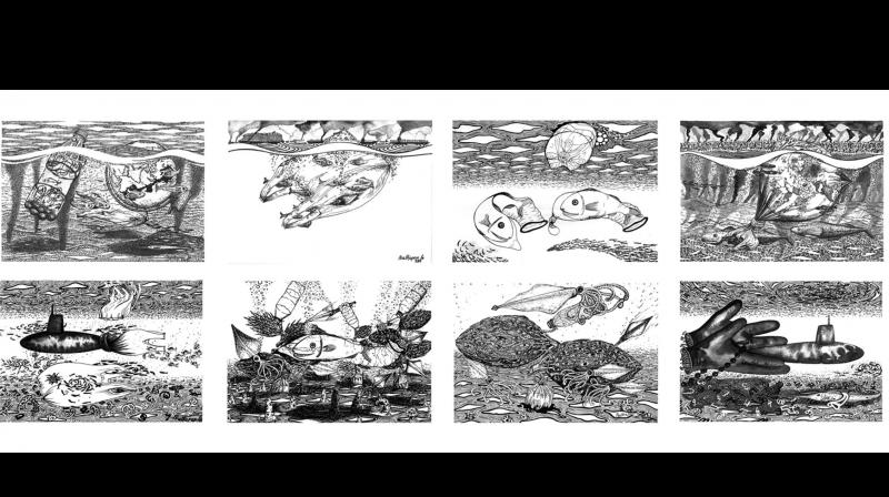 If art soothes minds in most cases, for Prathapan, doing this series has been traumatic. If art soothes minds in most cases, for Prathapan, doing this series has been traumatic.