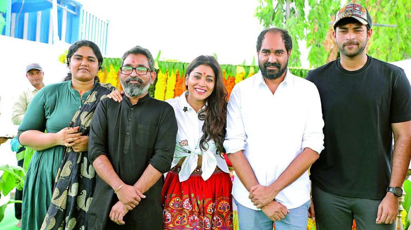 Sujana, Gnana Shekar, Shriya Saran, Krish Jagarlamudi and Varun Tej Sujana, Gnana Shekar, Shriya Saran, Krish Jagarlamudi and Varun Tej