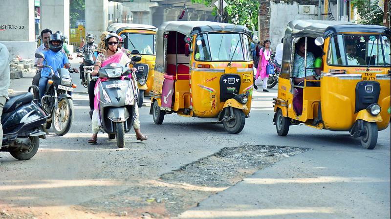 During recent rainfall, 6,511 potholes formed across the city. During recent rainfall, 6,511 potholes formed across the city.