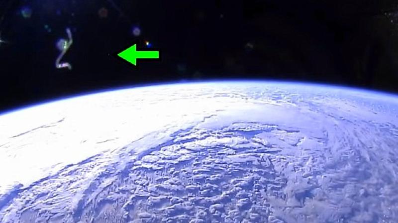 The evidence presented by Graham was obtained during a live feed from the ISS on March 31. (Youtube Screengrab/ Conspiracy Depot) The evidence presented by Graham was obtained during a live feed from the ISS on March 31. (Youtube Screengrab/ Conspiracy Depot)