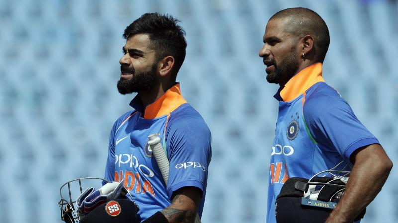 Neither of the team looked happy with the decision with India skipper Virat Kohli, who was batting along side Shikhar Dhawan at that time, even taking up the matter with the on-field umpires but to no avail. (Photo: AP) Neither of the team looked happy with the decision with India skipper Virat Kohli, who was batting along side Shikhar Dhawan at that time, even taking up the matter with the on-field umpires but to no avail. (Photo: AP)