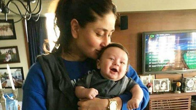Taimur with mommy Kareena. Taimur with mommy Kareena.