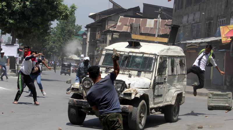 One person was killed and scores others were injured as civilians clashed with security forces after Sabzar Ahmed Bhat's encounter. (Photo: DC) One person was killed and scores others were injured as civilians clashed with security forces after Sabzar Ahmed Bhat's encounter. (Photo: DC)