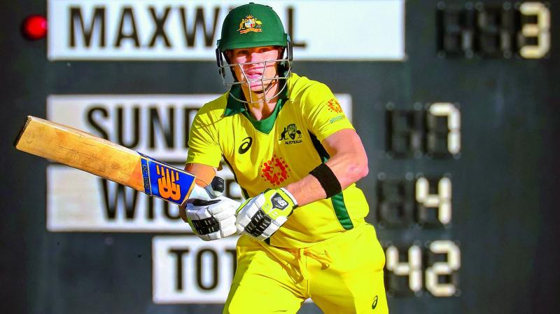 Australia’s Steve Smith plays a shot during a World Cup cricket warm-up match against New Zealand in Brisbane on Friday. (Photo:AFP) Australia’s Steve Smith plays a shot during a World Cup cricket warm-up match against New Zealand in Brisbane on Friday. (Photo:AFP)