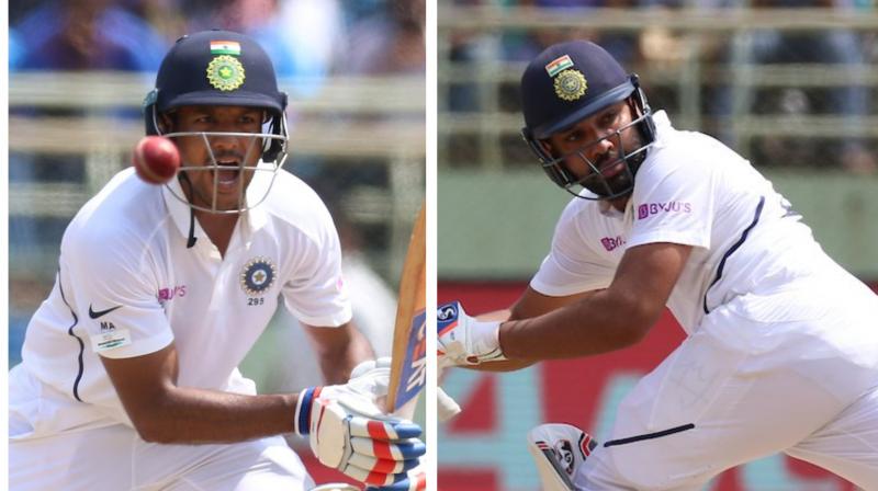 Rohit Sharma made a dream start as a Test opener, scoring an unbeaten 115 off 174 balls to take India to a commanding 202 for no loss at tea on day one of the series opener against South Africa here on Wednesday. (Photo:BCCI/TwitteR) Rohit Sharma made a dream start as a Test opener, scoring an unbeaten 115 off 174 balls to take India to a commanding 202 for no loss at tea on day one of the series opener against South Africa here on Wednesday. (Photo:BCCI/TwitteR)
