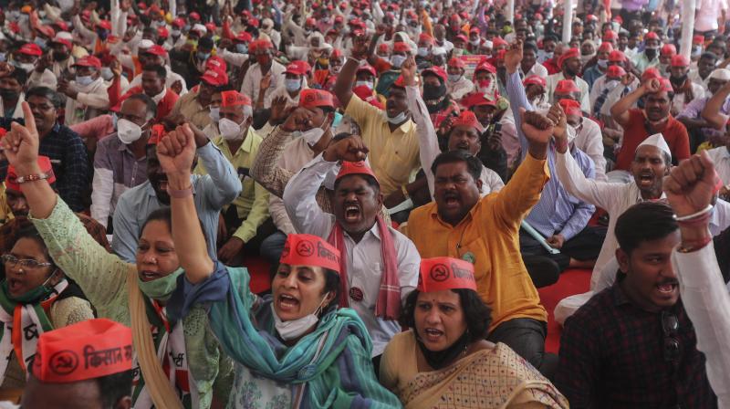 The parade is planned on Tuesday in protest against the farm reform legislations and in support of the agitating farmers in Delhi. (Representational Image/AP)