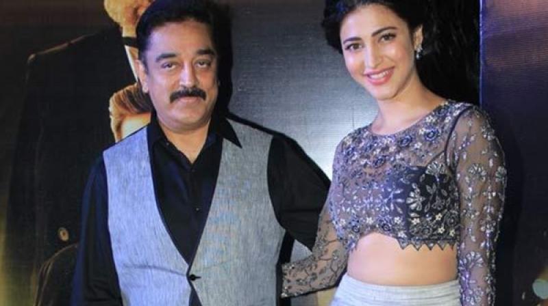 Shruti Haasan and Kamal Haasan. Shruti Haasan and Kamal Haasan.