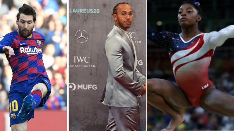 British F1 ace Lewis Hamilton and Lionel Messi, arguably the worlds greatest footballer, were declared the joint winners of the prestigious Laureus World Sportsman of the year award here. American gymnast Simone Biles, who won five gold medals at the 2019 World Championships, grabbed the World Sportswoman of the year award, her third in four years after winning it in 2017 and 2019. (Photo:AFP/AP) (Photo:AFP/AP)