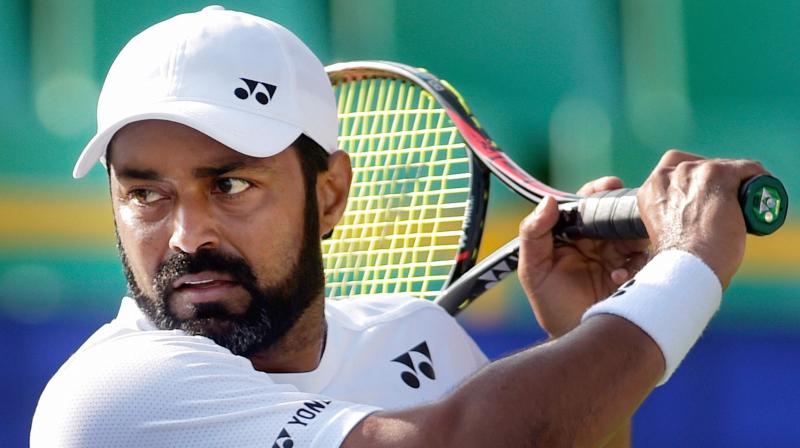 Paes and Brazilian Andre Sa began the 2017 season with a defeat against Indian team of Purav Raja and Divij Sharan in the opening round on Wednesday night. (Photo: PTI) Paes and Brazilian Andre Sa began the 2017 season with a defeat against Indian team of Purav Raja and Divij Sharan in the opening round on Wednesday night. (Photo: PTI)