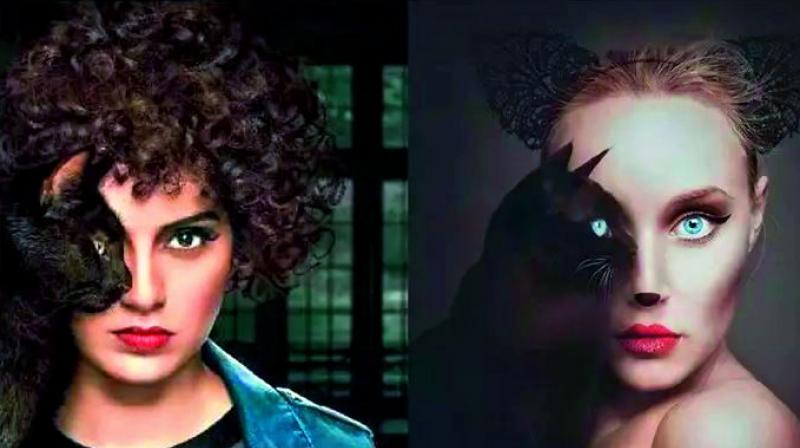 A member of the Judgementall Hai Kya team informs that the offending poster showing one-half of Kangana Ranaut’s face covered by a cat, will be immediately withdrawn. A member of the Judgementall Hai Kya team informs that the offending poster showing one-half of Kangana Ranaut’s face covered by a cat, will be immediately withdrawn.