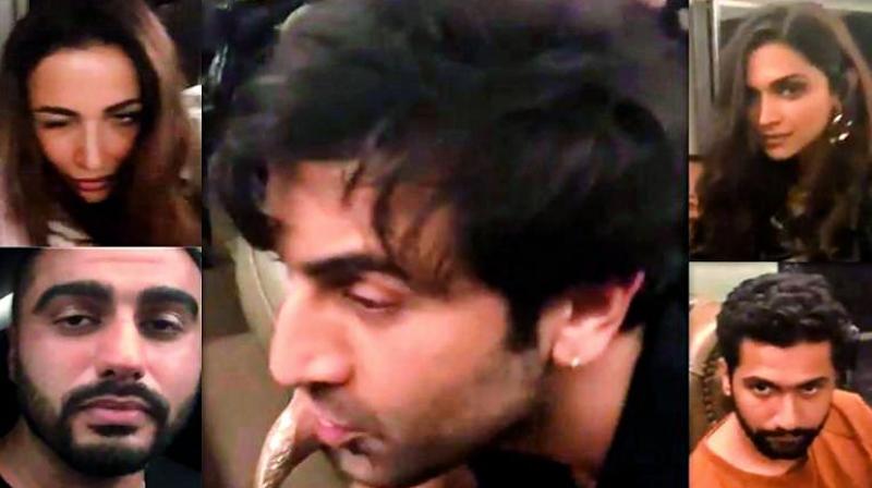 Screengrabs of Karan Johar's house party video. (Photos: Instagram). Screengrabs of Karan Johar's house party video. (Photos: Instagram).