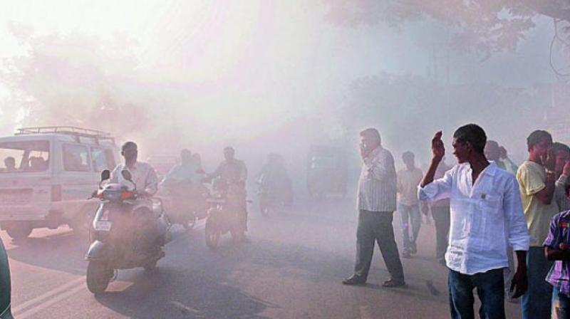 Lower temperatures and lower wind speeds exacerbated the problem by causing pollutants to stagnate in the air. (Representational image) Lower temperatures and lower wind speeds exacerbated the problem by causing pollutants to stagnate in the air. (Representational image)